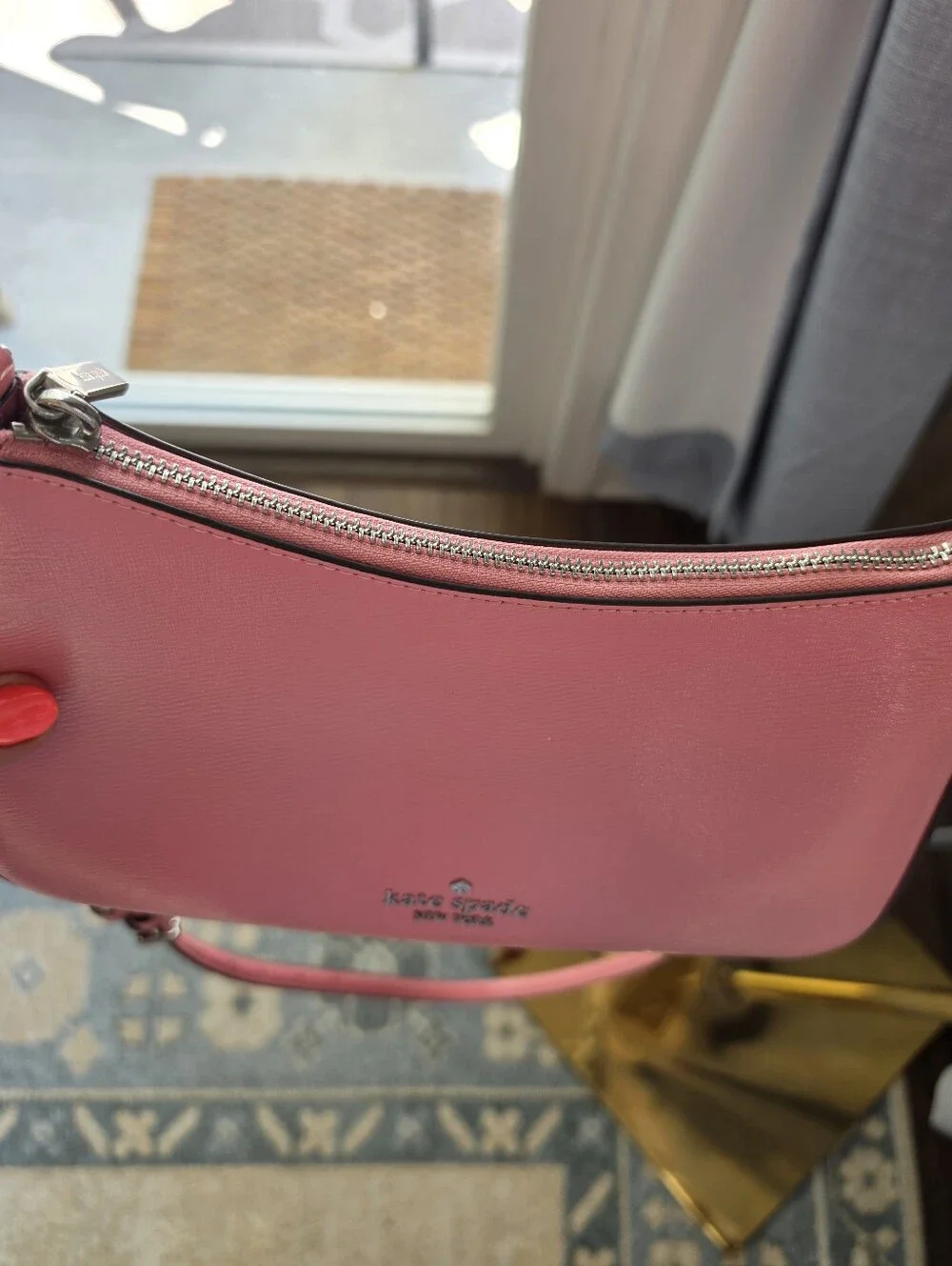 Kate Spade Margot Textured Leather Pink Crossbody - Picture 7 of 11
